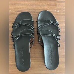 Veronica Beard Black Strappy Sandals